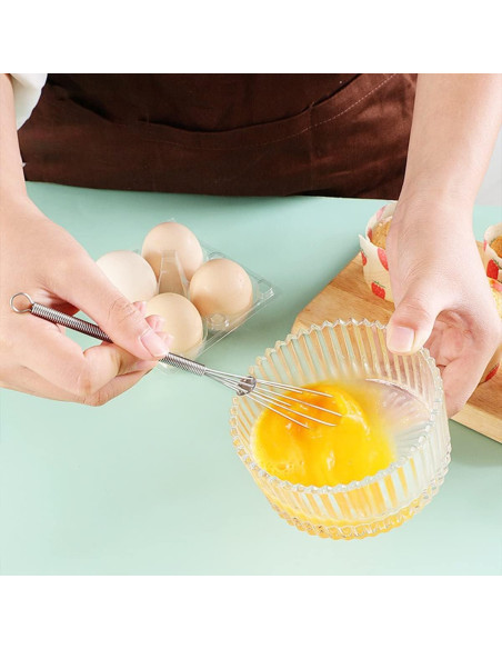 Juego de 6 Mini Batidores Ainvhh Acero Inoxidable 18 cm