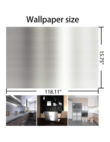Papel Contacto Autoadhesivo BAYYA Plateado 40x300 cm