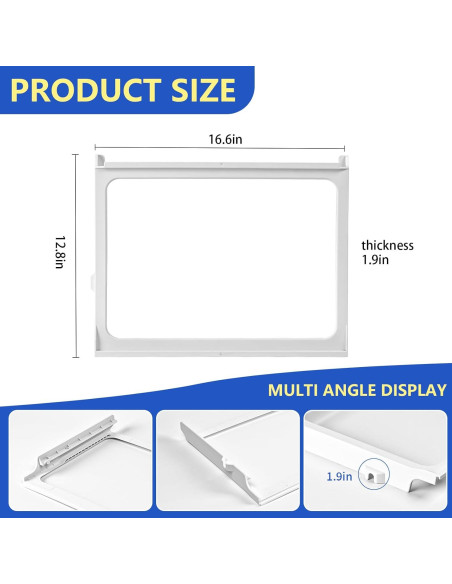 Marco de estante de refrigerador W11368751 compatible Whirlpool