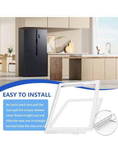 Marco de estante de refrigerador W11368751 compatible Whirlpool