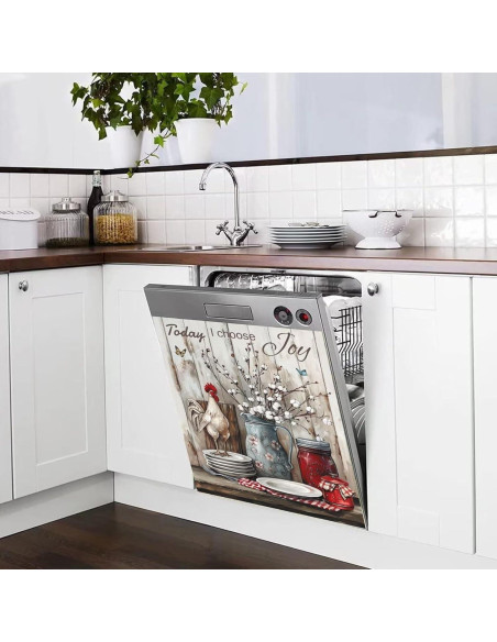 Cubierta Magnética para Lavavajillas Gallo Floral 58x66 cm