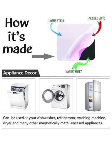 Cubierta Magnética para Lavavajillas Gallo Floral 58x66 cm