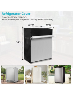 Cubierta Impermeable para Congelador Vertical MUTUSHI 58x56x86cm 2