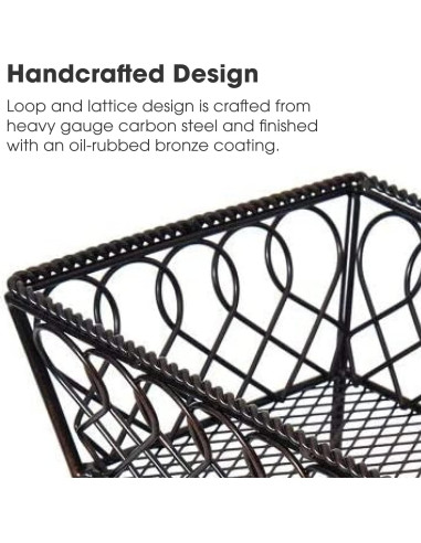 Cesta Redonda de Metal 2 Niveles Gourmet Basics Mikasa 35.56 cm