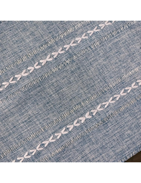 Mantel de Mesa de Noche Utobanh 40x90 cm Azul Grisáceo