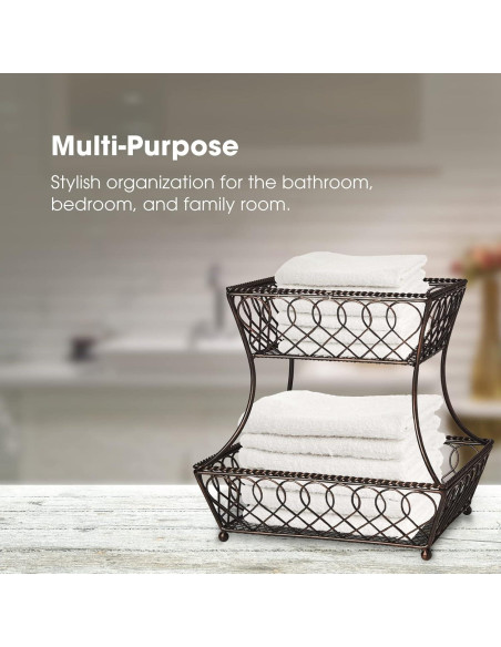 Cesta Redonda de Metal 2 Niveles Gourmet Basics Mikasa 35.56 cm Cesta Redonda de Metal 2 Niveles Gourmet Basics Mikasa 35.56 cm