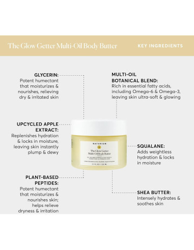 Mantequilla Corporal Naturium El Glow Getter 227 ml Hidratante