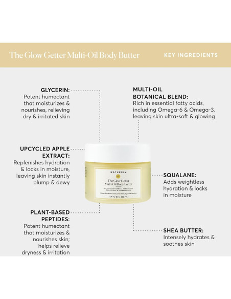 Mantequilla Corporal Naturium El Glow Getter 227 ml Hidratante