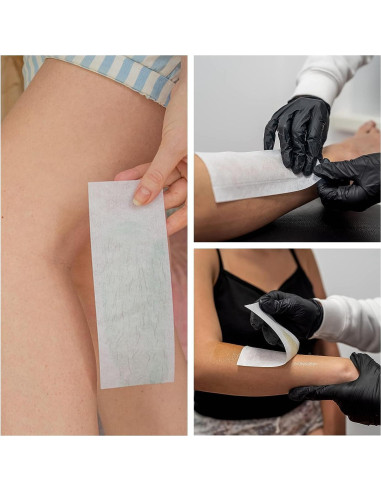 200 Tiras de Cera No Tejidas BTYMS 6.6x19.05 cm Depilación