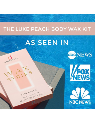 Tiras de Cera Veganas The Luxe Peach 40 Unidades Cuerpo y Cara