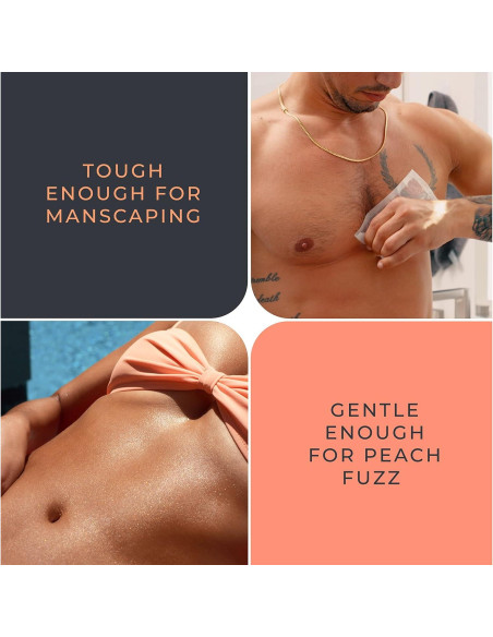 Tiras de Cera Veganas The Luxe Peach 40 Unidades Cuerpo y Cara