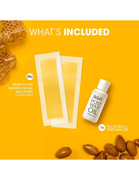 Cintas de Cera Facial Nad's - Natural 30 Cuentas