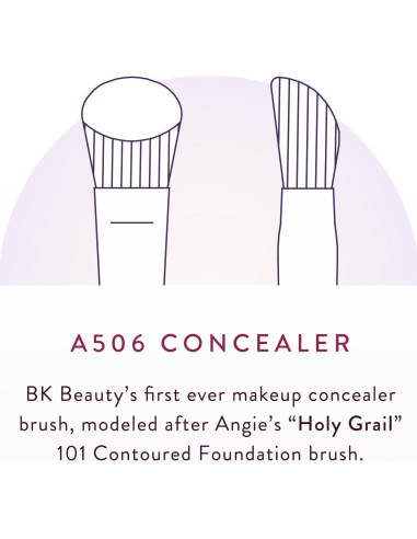 Brocha de Corrector A506 BK Beauty - Vegana y Precisa