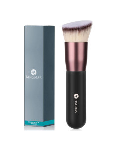 Brocha de Maquillaje Kabuki KINGMAS Punta Angulada Negra
