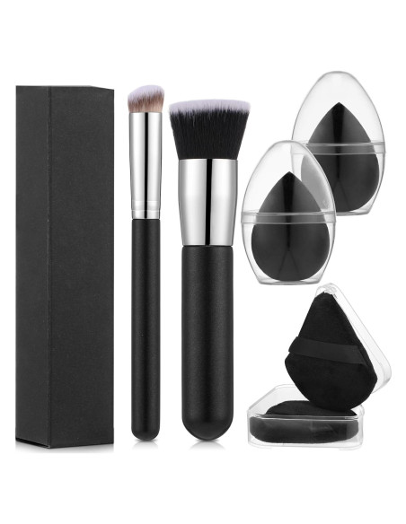 Juego de 6 Brochas de Maquillaje ProSuites - Negro