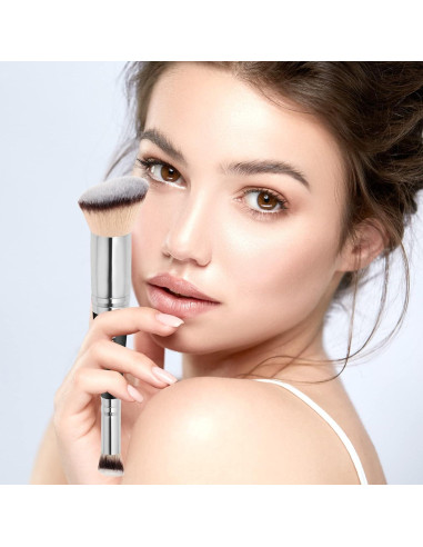 Brocha de Maquillaje Doble Cara Daubigny Angulada Luxe