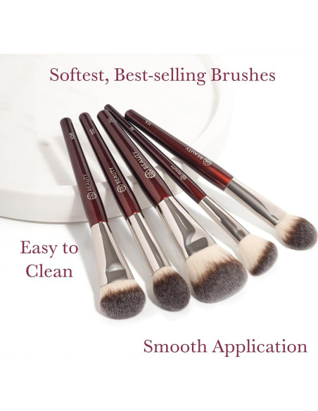 Juego de Brochas de Maquillaje BK Beauty 5PC Profesional