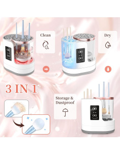 LARDERGO Máquina Limpiadora de Brochas de Maquillaje 20cm 2