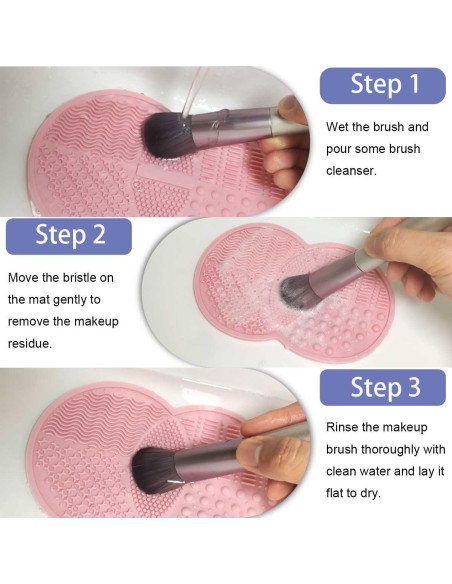 Alfombrilla de Limpieza de Brochas Vasterqua 2 Pcs Silicona