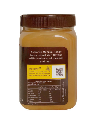 Miel Manuka 70+ Airborne 505 g Pura de Nueva Zelanda