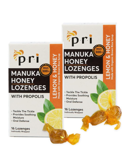 Caramelos de Miel de Manuka PRI Limón 2 Paquetes 16 Unidades