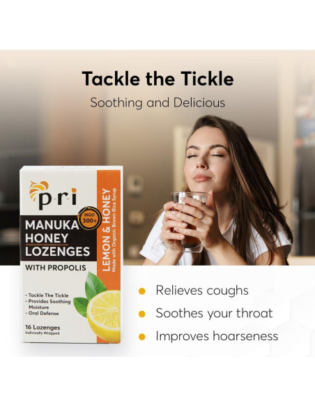 Caramelos de Miel de Manuka PRI Limón 2 Paquetes 16 Unidades