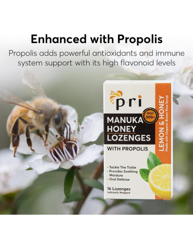 Caramelos de Miel de Manuka PRI Limón 2 Paquetes 16 Unidades