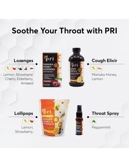 Caramelos de Miel de Manuka PRI Limón 2 Paquetes 16 Unidades