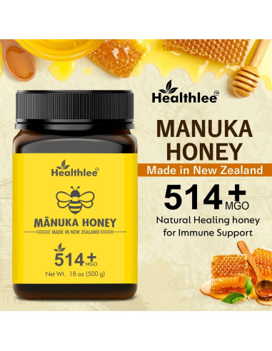 Miel de Manuka UMF 15+ Healthlee 510 g - Cruda de Nueva Zelanda