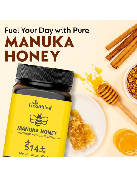 Miel de Manuka UMF 15+ Healthlee 510 g - Cruda de Nueva Zelanda