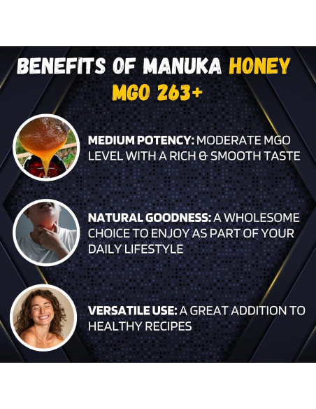 Miel de Manuka Cruda Amazing Nature's MGO 263+ 250g