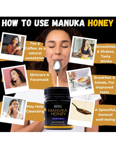 Miel de Manuka Cruda Amazing Nature's MGO 263+ 250g