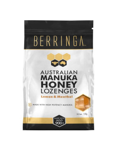 Pastillas de Miel Manuka Berringa 160g Limón y Mentol