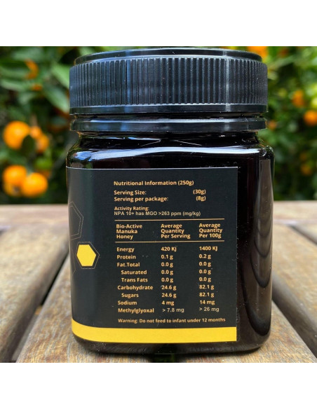 Miel de Manuka Cruda Amazing Nature's MGO 263+ 250g