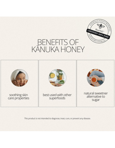 Miel Cruda de Kanuka BeeNZ 250g - Endulzante Natural
