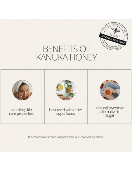 Miel Cruda de Kanuka BeeNZ 250g - Endulzante Natural