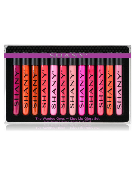 Set de 12 Brillos Labiales SHANY con Aloe Vera y Vitamina E