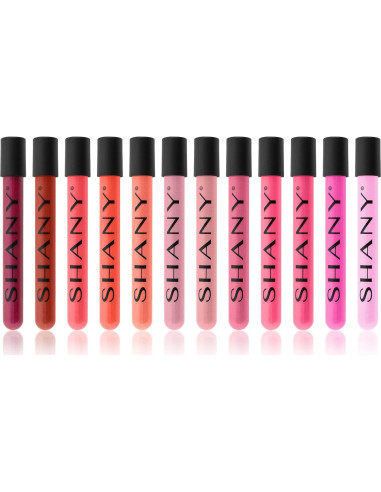 Set de 12 Brillos Labiales SHANY con Aloe Vera y Vitamina E