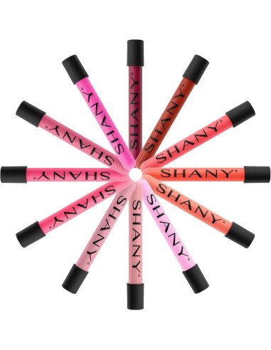 Set de 12 Brillos Labiales SHANY con Aloe Vera y Vitamina E