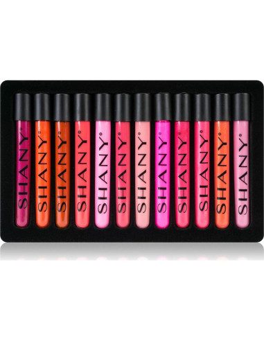 Set de 12 Brillos Labiales SHANY con Aloe Vera y Vitamina E