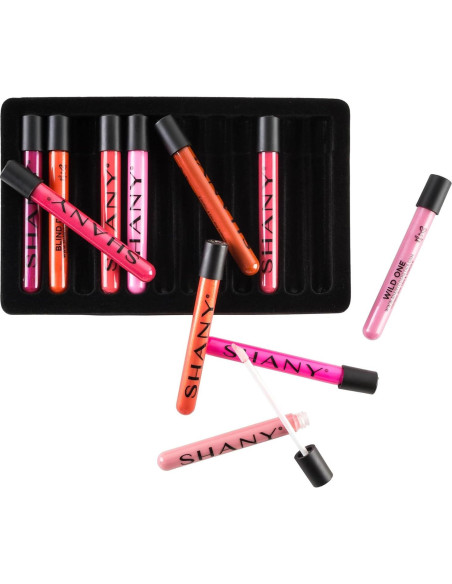 Set de 12 Brillos Labiales SHANY con Aloe Vera y Vitamina E