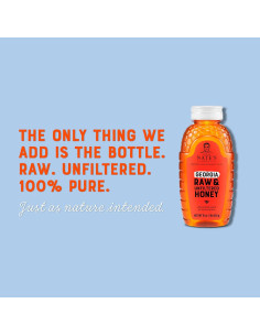 Miel cruda 100% pura Nature Nate's 907 g botella exprimible 2