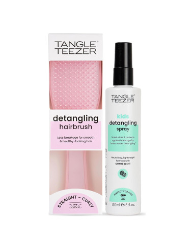 Duo Spray Desenredante y Cepillo Tangle Teezer Rosa 200ml