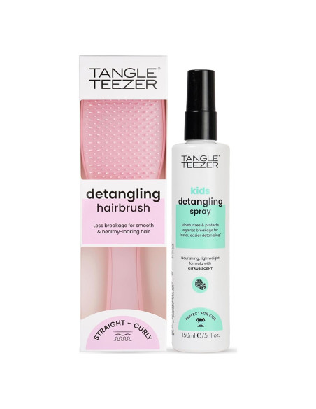 Duo Spray Desenredante y Cepillo Tangle Teezer Rosa 200ml