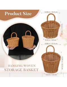Cestas Colgantes de Almacenamiento Ciieeo 2 Piezas Cocina 2