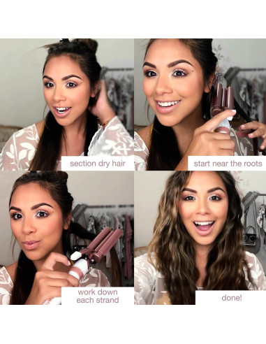 Ondulador de Cabello Conair Doble Cerámica 3 Barriles 190C