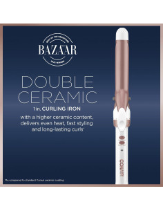 Plancha de Rizar Cerámica Conair 1 Pulgada Rosa Dorado 2