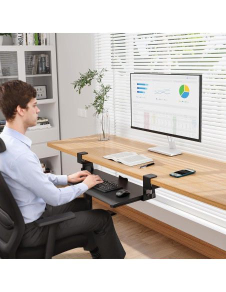 Bandeja para Teclado BONTEC KMT01 Deslizante Negra 65x30cm