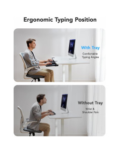 Bandeja para Teclado HUANUO Deslizante 67 cm Negra 2