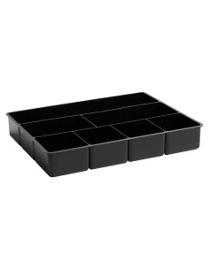 Organizador de Cajón Rubbermaid 7 Secciones Plástico Negro